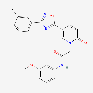 molecular formula C23H20N4O4 B2933440 N-(3-methoxyphenyl)-2-{5-[3-(3-methylphenyl)-1,2,4-oxadiazol-5-yl]-2-oxo-1,2-dihydropyridin-1-yl}acetamide CAS No. 1326846-50-7