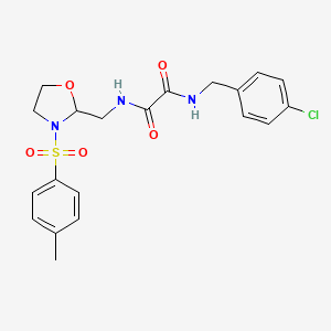 N1-(4-chlorobenzyl)-N2-((3-tosyloxazolidin-2-yl)methyl)oxalamide