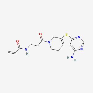 N-[3-(3-Amino-8-thia-4,6,11-triazatricyclo[7.4.0.02,7]trideca-1(9),2,4,6-tetraen-11-yl)-3-oxopropyl]prop-2-enamide