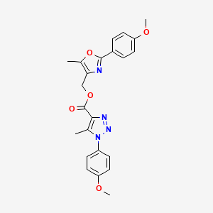 [2-(4-methoxyphenyl)-5-methyl-1,3-oxazol-4-yl]methyl 1-(4-methoxyphenyl)-5-methyl-1H-1,2,3-triazole-4-carboxylate