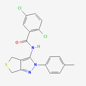 molecular formula C19H15Cl2N3OS B2933479 2,5-dichloro-N-(2-(p-tolyl)-4,6-dihydro-2H-thieno[3,4-c]pyrazol-3-yl)benzamide CAS No. 396721-32-7