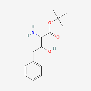 molecular formula C14H21NO3 B2933482 Tert-butyl 2-amino-3-hydroxy-4-phenylbutanoate CAS No. 1238864-25-9