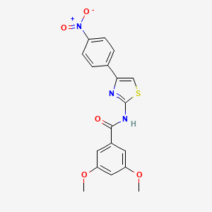 molecular formula C18H15N3O5S B2933483 3,5-dimethoxy-N-[4-(4-nitrophenyl)-1,3-thiazol-2-yl]benzamide CAS No. 325978-24-3