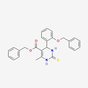 molecular formula C26H24N2O3S B2933486 benzyl 4-[2-(benzyloxy)phenyl]-6-methyl-2-sulfanylidene-1,2,3,4-tetrahydropyrimidine-5-carboxylate CAS No. 500148-83-4