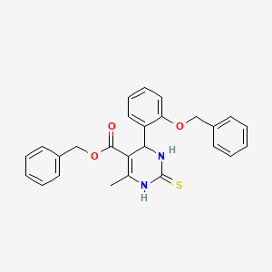 molecular formula C26H24N2O3S B2933486 benzyl 6-methyl-4-(2-phenylmethoxyphenyl)-2-sulfanylidene-3,4-dihydro-1H-pyrimidine-5-carboxylate CAS No. 500148-83-4