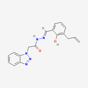molecular formula C18H17N5O2 B2933489 (E)-N'-(3-allyl-2-hydroxybenzylidene)-2-(1H-benzo[d][1,2,3]triazol-1-yl)acetohydrazide CAS No. 305353-64-4