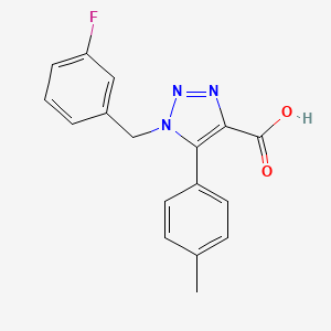 molecular formula C17H14FN3O2 B2933495 1-(3-fluorobenzyl)-5-(4-methylphenyl)-1H-1,2,3-triazole-4-carboxylic acid CAS No. 1329471-55-7
