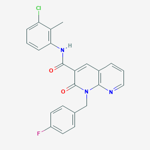 molecular formula C23H17ClFN3O2 B2933533 N-(3-chloro-2-methylphenyl)-1-[(4-fluorophenyl)methyl]-2-oxo-1,2-dihydro-1,8-naphthyridine-3-carboxamide CAS No. 1005295-27-1