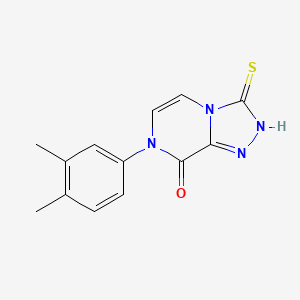 molecular formula C13H12N4OS B2933551 7-(3,4-dimethylphenyl)-3-thioxo-2,3-dihydro-[1,2,4]triazolo[4,3-a]pyrazin-8(7H)-one CAS No. 2034512-44-0