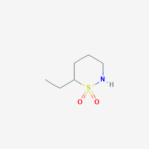 molecular formula C6H13NO2S B2933553 6-Ethyl-1,2-thiazinane-1,1-dione CAS No. 1049797-89-8