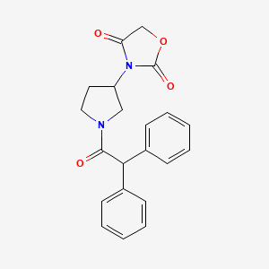 molecular formula C21H20N2O4 B2933563 3-(1-(2,2-Diphenylacetyl)pyrrolidin-3-yl)oxazolidine-2,4-dione CAS No. 2034314-37-7