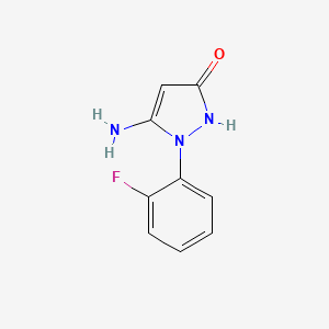 molecular formula C9H8FN3O B2933566 5-氨基-1-(2-氟苯基)-1H-吡唑-3-醇 CAS No. 1248162-71-1