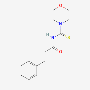 molecular formula C14H18N2O2S B2933575 N-(morpholine-4-carbothioyl)-3-phenylpropanamide CAS No. 642950-52-5