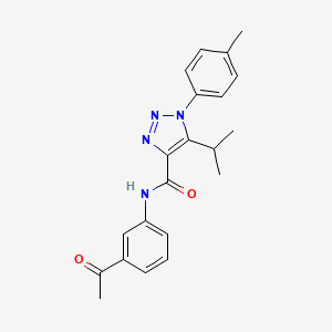 molecular formula C21H22N4O2 B2933588 N-(3-acetylphenyl)-1-(4-methylphenyl)-5-(propan-2-yl)-1H-1,2,3-triazole-4-carboxamide CAS No. 954841-63-5