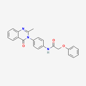molecular formula C23H19N3O3 B2933602 N-[4-(2-methyl-4-oxo-3,4-dihydroquinazolin-3-yl)phenyl]-2-phenoxyacetamide CAS No. 903309-35-3