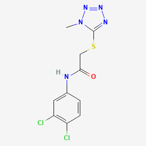 molecular formula C10H9Cl2N5OS B2933625 N-(3,4-dichlorophenyl)-2-[(1-methyl-1H-1,2,3,4-tetrazol-5-yl)sulfanyl]acetamide CAS No. 329078-59-3