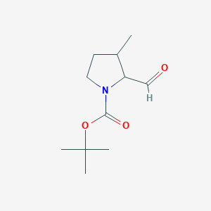 molecular formula C11H19NO3 B2933666 Tert-butyl 2-formyl-3-methylpyrrolidine-1-carboxylate CAS No. 1824347-51-4