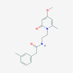 molecular formula C18H22N2O3 B2933668 N-[2-(4-methoxy-6-methyl-2-oxo-1,2-dihydropyridin-1-yl)ethyl]-2-(3-methylphenyl)acetamide CAS No. 1904201-15-5