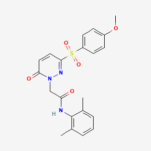 molecular formula C21H21N3O5S B2933689 N-(2,6-dimethylphenyl)-2-[3-(4-methoxybenzenesulfonyl)-6-oxo-1,6-dihydropyridazin-1-yl]acetamide CAS No. 1251696-39-5