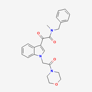 molecular formula C24H25N3O4 B2933763 N-benzyl-N-methyl-2-(1-(2-morpholino-2-oxoethyl)-1H-indol-3-yl)-2-oxoacetamide CAS No. 872855-06-6