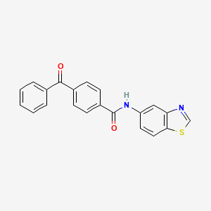 molecular formula C21H14N2O2S B2933772 N-(benzo[d]thiazol-5-yl)-4-benzoylbenzamide CAS No. 941877-52-7