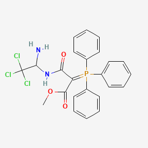 molecular formula C24H22Cl3N2O3P B2933795 Methyl 3-((1-amino-2,2,2-trichloroethyl)amino)-3-oxo-2-(triphenylphosphoranylidene)propanoate CAS No. 391224-62-7