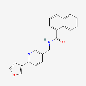molecular formula C21H16N2O2 B2933844 N-((6-(furan-3-yl)pyridin-3-yl)methyl)-1-naphthamide CAS No. 2034387-66-9