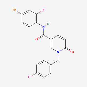 molecular formula C19H13BrF2N2O2 B2933865 N-(4-bromo-2-fluorophenyl)-1-[(4-fluorophenyl)methyl]-6-oxo-1,6-dihydropyridine-3-carboxamide CAS No. 899740-98-8