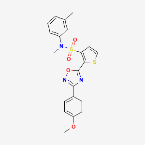 2-[3-(4-methoxyphenyl)-1,2,4-oxadiazol-5-yl]-N-methyl-N-(3-methylphenyl)thiophene-3-sulfonamide