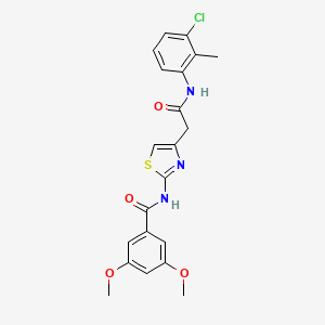 N-(4-(2-((3-chloro-2-methylphenyl)amino)-2-oxoethyl)thiazol-2-yl)-3,5-dimethoxybenzamide