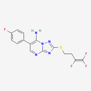 6-(4-Fluorophenyl)-2-[(3,4,4-trifluoro-3-butenyl)sulfanyl][1,2,4]triazolo[1,5-a]pyrimidin-7-ylamine