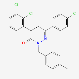 6-(4-Chlorophenyl)-4-(2,3-dichlorophenyl)-2-[(4-methylphenyl)methyl]-4,5-dihydropyridazin-3-one