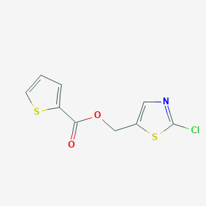 molecular formula C9H6ClNO2S2 B2933885 (2-Chloro-1,3-thiazol-5-yl)methyl thiophene-2-carboxylate CAS No. 341967-67-7
