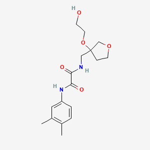 N1-(3,4-dimethylphenyl)-N2-((3-(2-hydroxyethoxy)tetrahydrofuran-3-yl)methyl)oxalamide