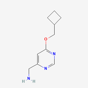 molecular formula C10H15N3O B2933891 [6-(Cyclobutylmethoxy)pyrimidin-4-yl]methanamine CAS No. 1439898-15-3