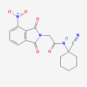 molecular formula C17H16N4O5 B2933904 N-(1-cyanocyclohexyl)-2-(4-nitro-1,3-dioxoisoindol-2-yl)acetamide CAS No. 1001956-46-2