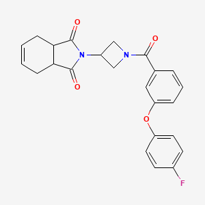 2-(1-(3-(4-fluorophenoxy)benzoyl)azetidin-3-yl)-3a,4,7,7a-tetrahydro-1H-isoindole-1,3(2H)-dione