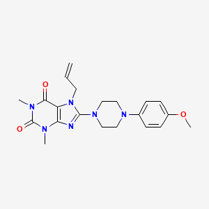 8-[4-(4-Methoxyphenyl)piperazin-1-yl]-1,3-dimethyl-7-prop-2-enylpurine-2,6-dione