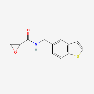 molecular formula C12H11NO2S B2933965 N-(1-Benzothiophen-5-ylmethyl)oxirane-2-carboxamide CAS No. 2418680-47-2