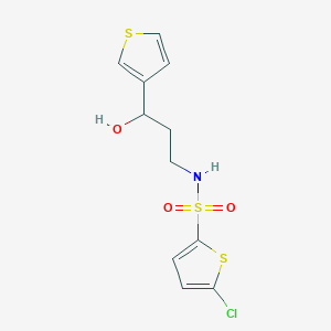 5-chloro-N-(3-hydroxy-3-(thiophen-3-yl)propyl)thiophene-2-sulfonamide