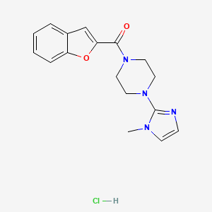 benzofuran-2-yl(4-(1-methyl-1H-imidazol-2-yl)piperazin-1-yl)methanone hydrochloride