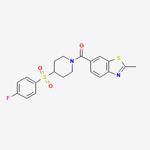 (4-((4-Fluorophenyl)sulfonyl)piperidin-1-yl)(2-methylbenzo[d]thiazol-6-yl)methanone