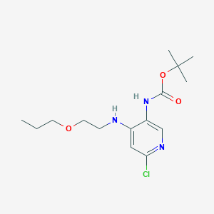 molecular formula C15H24ClN3O3 B2934031 tert-butyl N-{6-chloro-4-[(2-propoxyethyl)amino]-3-pyridinyl}carbamate CAS No. 915307-79-8