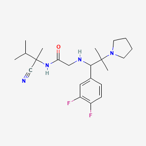 N-(1-cyano-1,2-dimethylpropyl)-2-{[1-(3,4-difluorophenyl)-2-methyl-2-(pyrrolidin-1-yl)propyl]amino}acetamide