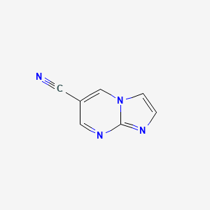 molecular formula C7H4N4 B2934038 Imidazo[1,2-a]pyrimidine-6-carbonitrile CAS No. 1020033-79-7