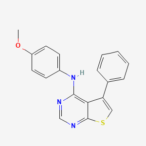 molecular formula C19H15N3OS B2934042 N-(4-methoxyphenyl)-5-phenylthieno[2,3-d]pyrimidin-4-amine CAS No. 423733-64-6