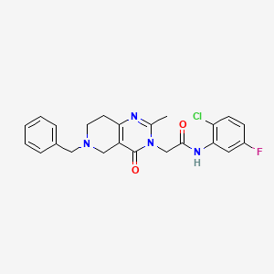 2-(6-benzyl-2-methyl-4-oxo-5,6,7,8-tetrahydropyrido[4,3-d]pyrimidin-3(4H)-yl)-N-(2-chloro-5-fluorophenyl)acetamide
