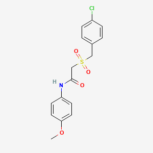 2-[(4-chlorophenyl)methylsulfonyl]-N-(4-methoxyphenyl)acetamide