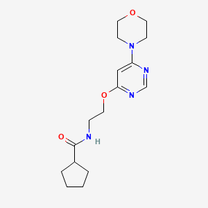 N-(2-((6-morpholinopyrimidin-4-yl)oxy)ethyl)cyclopentanecarboxamide