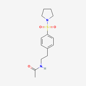N-{2-[4-(pyrrolidin-1-ylsulfonyl)phenyl]ethyl}acetamide